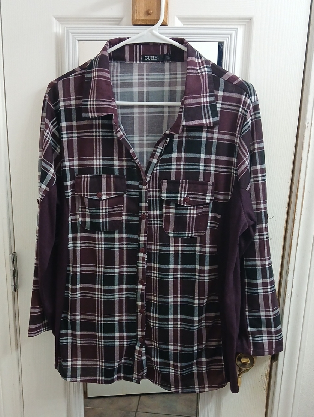 CURE Plaid Button-Up Shirt Size 1x